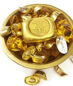 Richesse et Prospérité - Côté sud-est - Bol de Fortune en métal