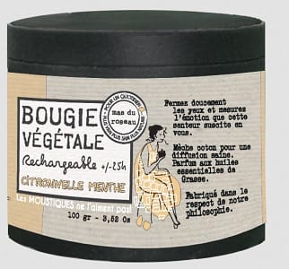 Bougie parfumée à la citronnelle/menthe