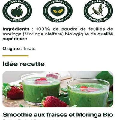 Poudre de Moringa Bio Super Aliment Arbre de Vie – Image 3